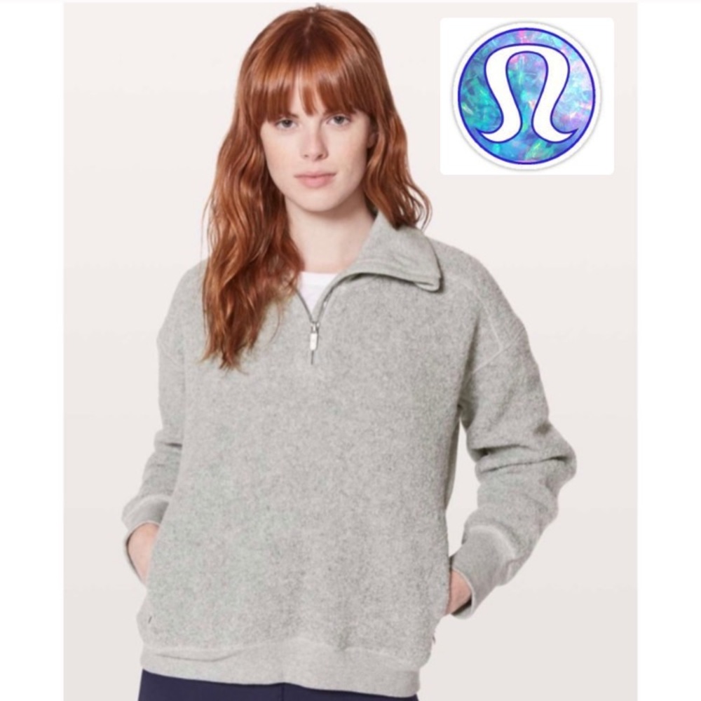 ๐ง๐ปโโ๏ธ LULULEMON STAND OUT 1/2 ZIP SHERPA JACKET - Picture 2 of 7